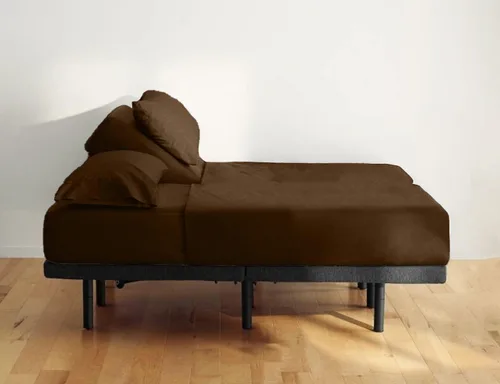 Vista 19 de Juego de sábanas Queen de 800 hilos, parte superior flexible para cama ajustable, juego de sábanas de 4 piezas, 100% algodón egipcio, bolsillo