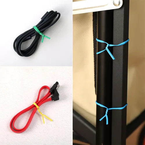 Vista 6 de Tangyinrd 300 lazos de plástico rojo de 5 pulgadas, bridas para cables, para bolsos, herramientas de jardinería