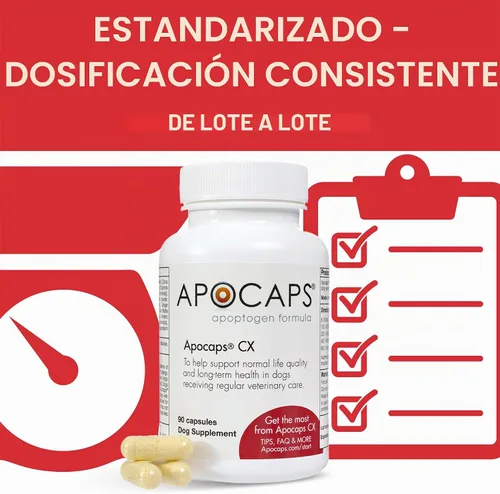 Vista 7 de apocaps CX apoptogen Fórmula para perros (90 Cápsulas), paquete de de 1