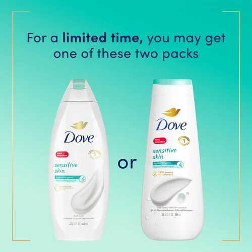 Vista 4 de Dove Champú y acondicionador para la caspa 2 en 1, alivio calmante DermaCare con piritiona zinc + gel de baño para pieles sensibles, lo mejor