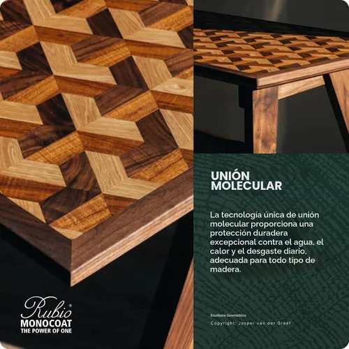 Vista 5 de Rubio Monocoat Wood Stain & Finish - Aceite Plus 2C, aceite de linaza ecológico de secado rápido, para uso en interiores, incluye acelerador