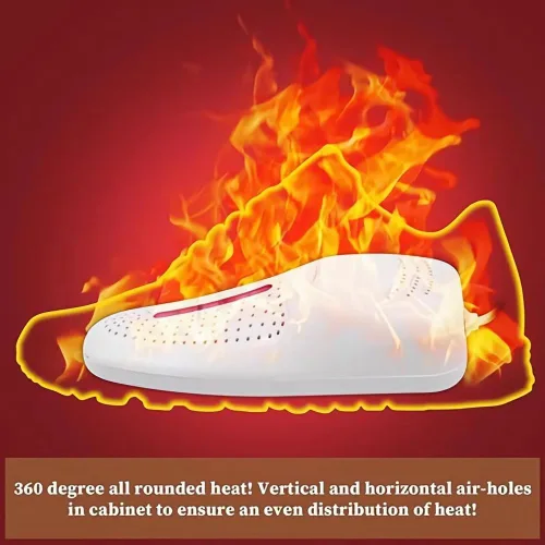 Vista 2 de Secador de botas de zapatos, secadora de calzado portátil con control automático de temperatura para estaciones lluviosas viajes de invierno