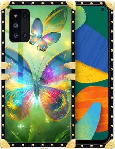 Vista 93 de Funda compatible con Samsung Galaxy A03S 4G, TPU suave de lujo y parte trasera de policarbonato duro para niñas y mujeres, funda protectora a prueba