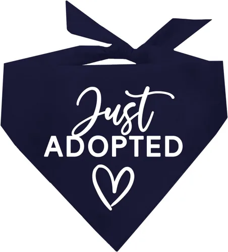 Vista 11 de Just Adopted - Bandana para perro, triángulo ajustable 100% algodón, fabricada en Estados Unidos, sesión de fotos para eventos de adopción, rescate