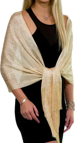 Vista 17 de ShineGlitz - Chales y mantones elegantes para mujer, para usar con ropa y vestidos de noche Negro 1