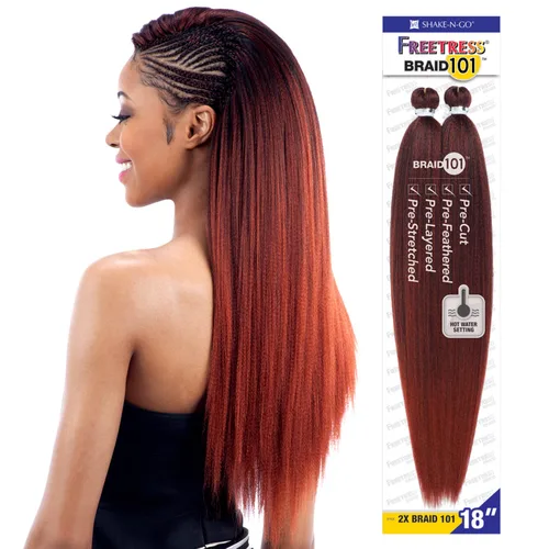Vista 2 de 2 trenzas 101 de 18 pulgadas (1 negro azabache) - FreeTress pelo sintético Jumbo trenzado
