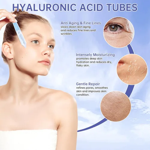 Vista 5 de 30 frascos ultrahidratantes de suero de ácido hialurónico al 5%, tubos de ácido hialurónico, suero de ácido hialurónico Wake Nature Perfection