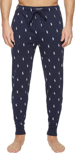Vista 8 de Polo Ralph Lauren Ropa Interior para Hombre Pantalones Joggers de Punto de Jersey Pony azul marino/crema