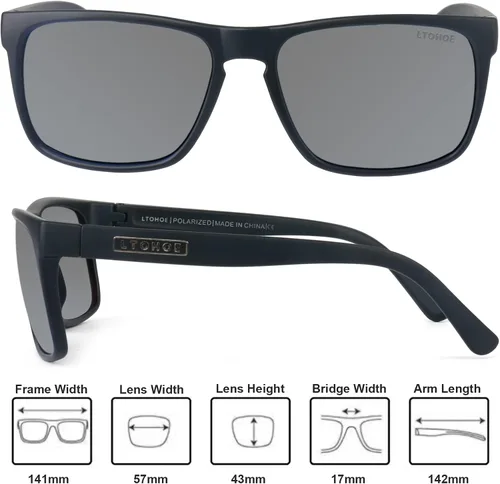 Vista 2 de LTOHOE Polarized Sunglasses for Men and Women, Fishing Driving Sunglasses UV400 Protection, Mirrored Scratch Resistant
