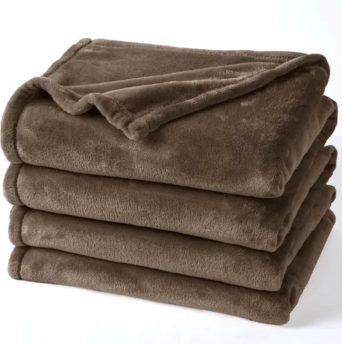 Vista 41 de PHF - Manta de forro polar, tamaño King, 120 x 4.23 – 10.58 oz, ligera, cálida, color beige