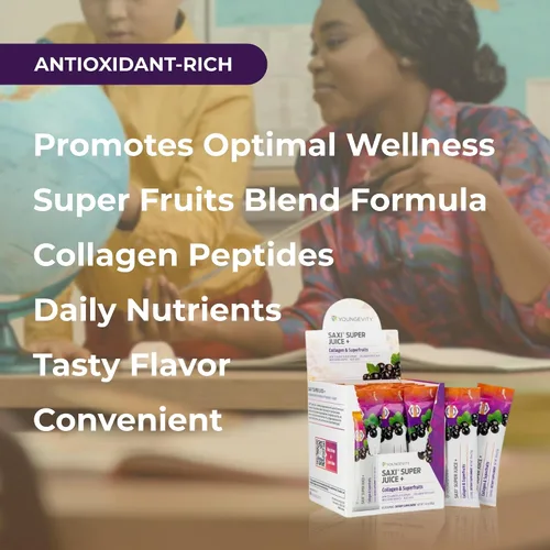 Vista 4 de Youngevity SaXi Super Juice Plus - Mezcla de bebida con colágeno y grosella