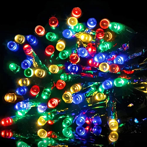 Vista 5 de Dazzle Bright 100 pies 300 luces LED de Navidad que cambian de color, tira de luces 2 en 1 con luz blanca cálida y multicolor, impermeables