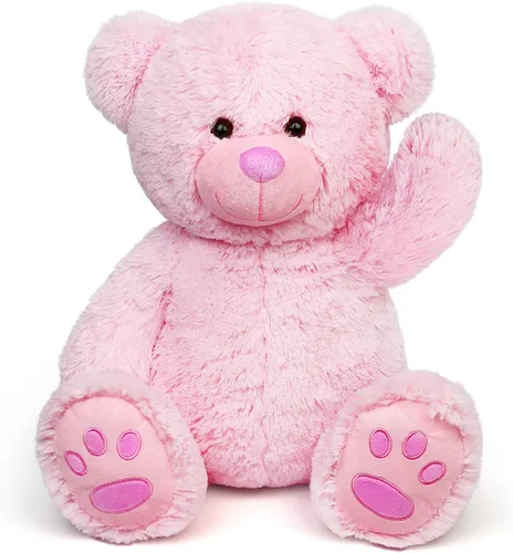 Vista 14 de LotFancy - Oso de peluche de 20.0 pulgadas, lindo oso de peluche con huellas, regalo para niños bebés pequeños en baby shower, cumpleaños Cute