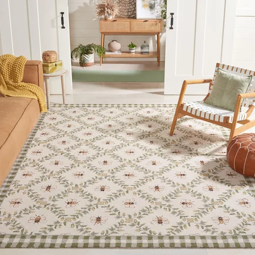 Vista 20 de SAFAVIEH Chelsea Collection - Alfombra decorativa de 1 pies 8 pulgadas x 2 pies 6 pulgadas, color negro, lana de campo francesa enganchada a mano