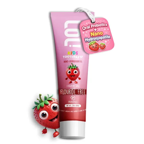 Vista 13 de LOL - Pasta de dientes para niños, sin flúor, pasta de dientes nano hidroxiapatita, probióticos, pasta dental de xilitol para niños