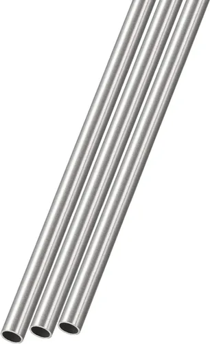 Vista 45 de METALLIXITY Tubo de acero inoxidable 304 (0.079 in de diámetro x 0.006 in de pared T x 9.843 in de largo), 3 piezas, tubo recto - para muebles