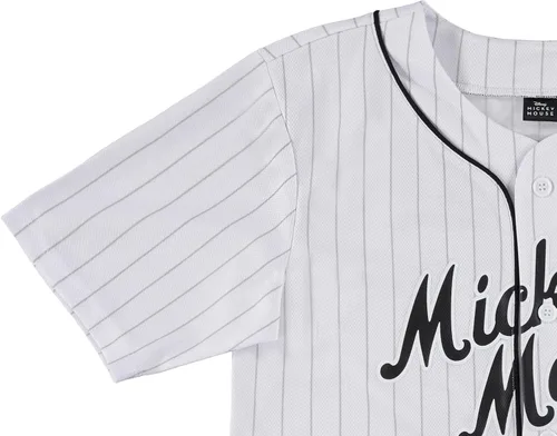 Vista 3 de Disney Camiseta de béisbol con botones de malla Mickey Mouse para niño