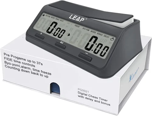 Vista 7 de LEAP 9921 - Reloj de ajedrez con gran pantalla, programa actualizado Byo-yomi, retraso y bonus