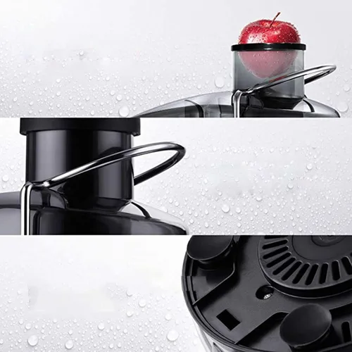 Vista 8 de Exprimidor de 800 W, extractor eléctrico automático de boca grande de acero inoxidable, sin residuos de fibra de orujo, fácil de desmontar