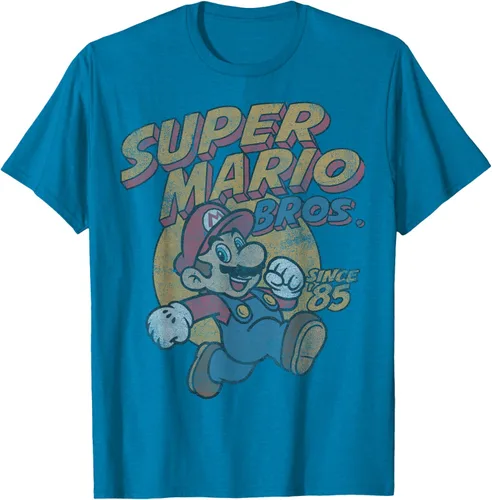 Vista 6 de Super Mario Bros. Desde '85 Camiseta Vintage con Póster' Negro