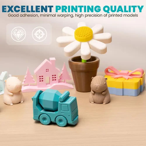 Vista 5 de TINMORRY - Filamento Rapid PETG-Eco de 1.75 mm para impresora 3D, compatible con impresora 3D Bambu FDM, 2.2 libras (1 kg), 1 bobina, color naranja