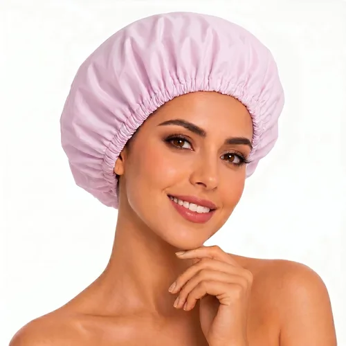 Vista 12 de Aquior Gorro de ducha reutilizable para mujeres, hombres, gorra de pelo impermeable, tamaño grande para cabello largo, trenzas, rizado o corto