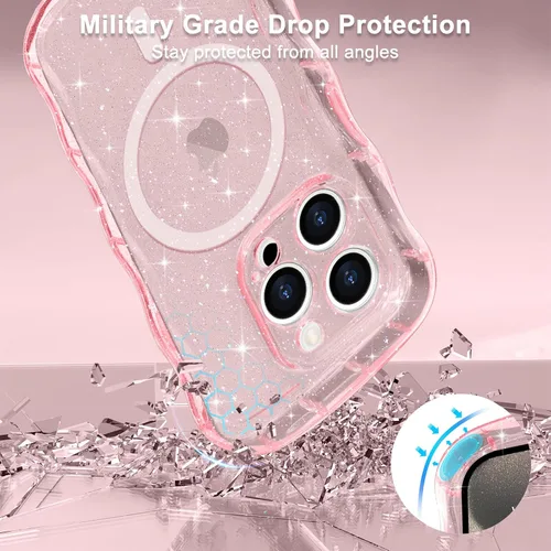 Vista 251 de Pepmune Funda magnética para iPhone 17 Pro Max, color rosa