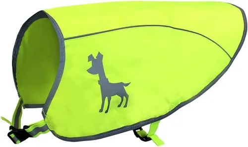 Vista 6 de Alcott Visibility - Chaleco para perro con ribete reflectante, talla S, naranja neón, APL ES SM DV NO Anaranjado Neón