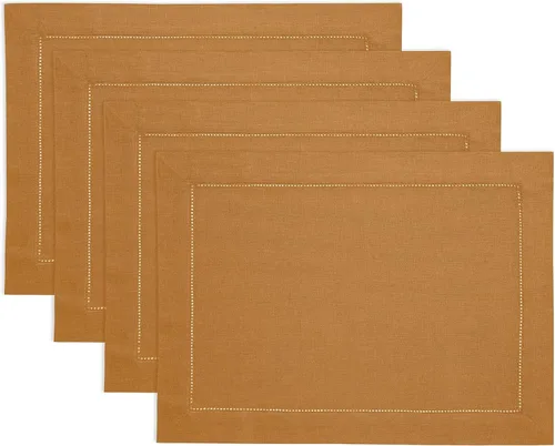 Vista 13 de Solino Home Juego de 4 manteles individuales cuadrados de 14 x 14 pulgadas, lino 100 % puro, de 14 x 14 pulgadas, dobladillo clásico, lavables a