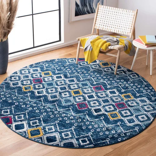 Vista 57 de SAFAVIEH Amsterdam Collection Alfombra Decorativa - 2.3 pies x 4 pies, Negro & Multi, Diseño Marroquí Bohemio, Sin Desprendimiento y Fácil Cuidado