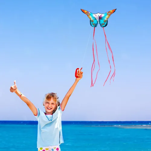 Vista 5 de Xida Butterfly Kite for Kids & Adults Easy to Fly, Ages 4-8 8-12, Large Kite with 300ft Handle, Perfect for Beach Trips