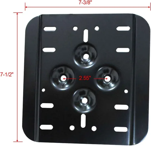 Vista 4 de LOSTAR Placa de montaje individual compatible con Jeep, ATV, UTV, Polaris RZR, Yamaha, Can-Am, Honda, latas de combustible