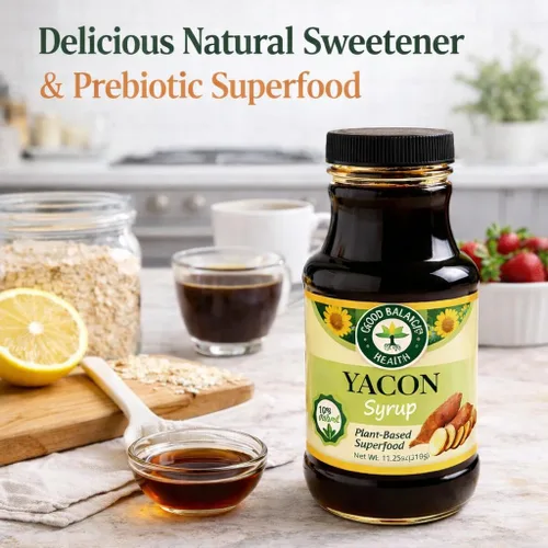Vista 8 de Good Balance Health Yacon Jarabe Edulcorante natural Sustituto del azúcar Bajo índice glucémico, jarabe bajo en calorías Prebióticos