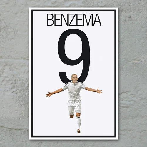 Vista 4 de Póster de Karim Benzema - Arte Real Madrid