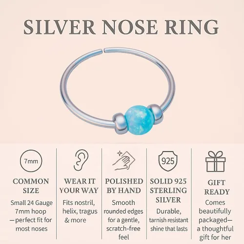 Vista 11 de Anillo de nariz de ópalo