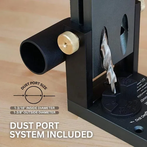Vista 5 de Sistema de Plantilla para Agujeros de Bolsillo de Aluminio Pro M2 Ajustable y Fácil de Usar Herramienta de Carpintería de Unión para Proyectos