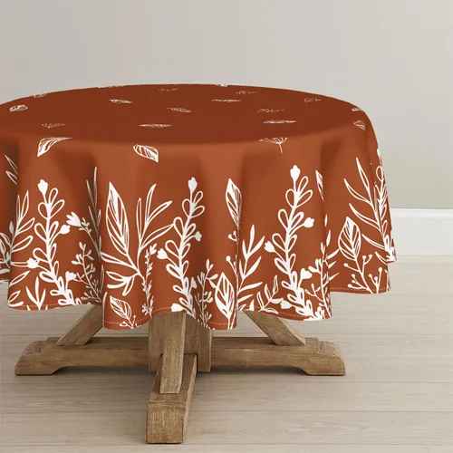 Vista 10 de Horaldaily Fall Tablecloth 52×70 Inch Rectangular, Thanksgiving Autumn Harvest Blue Wild Flowers Table Cover for Party Picnic Dinner Decor