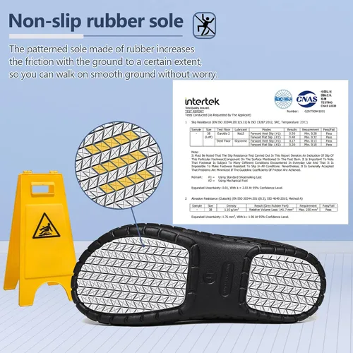 Vista 4 de Zapatos de chef para hombre zapatos de cocina para hombre zapatos de trabajo antideslizantes para mujer zuecos cómodos de enfermería zapatos