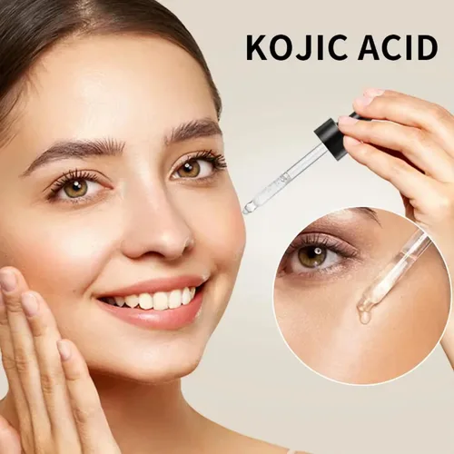 Vista 5 de Suero de esencia de ácido kójico para tez radiante – Esencia Facial Hidratante con Ceramida y Ácido Hialurónico – Reduce las manchas oscuras