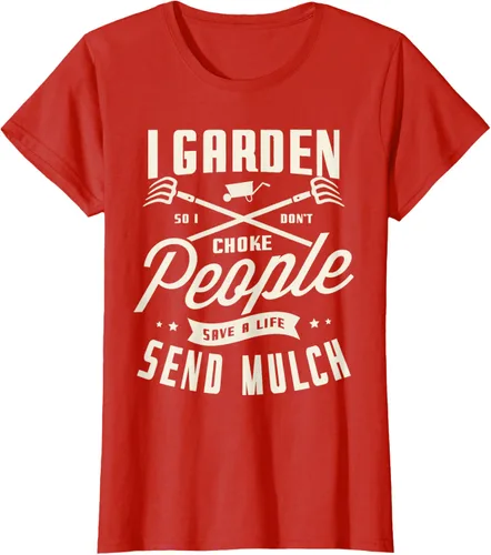 Vista 49 de I garden so I don't choke People save Life spend mulch T-Shirt, Negro