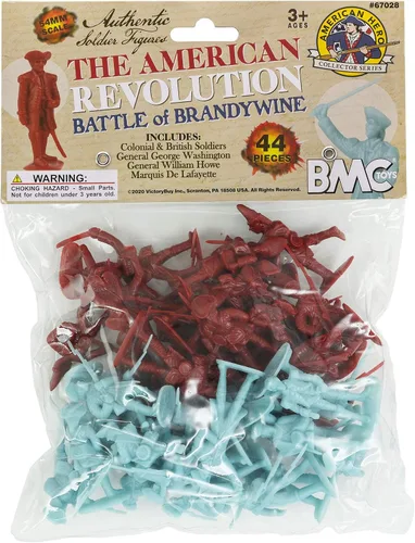 Vista 8 de BMC Revolutionary War Plastic Army Men - 44 figuras de soldado de batalla de Brandywine