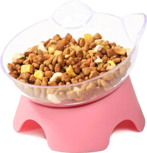 Vista 7 de MILIFUN Platos Elevados para Comida de Gatos con Soporte, Platos para Comida o Agua, Tazón Inclinado, Plato para Mascotas con Soporte