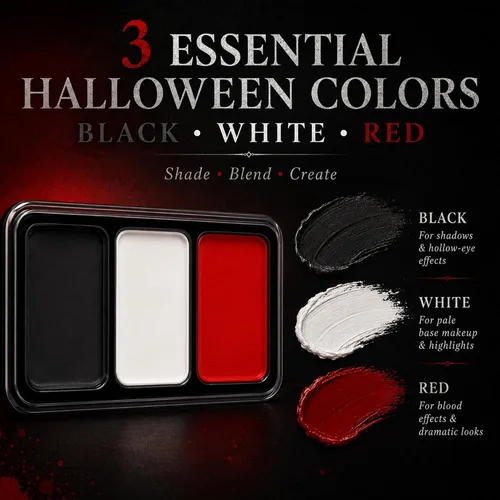 Vista 3 de Kit de maquillaje SFX de Halloween, pintura facial y sangre Varios