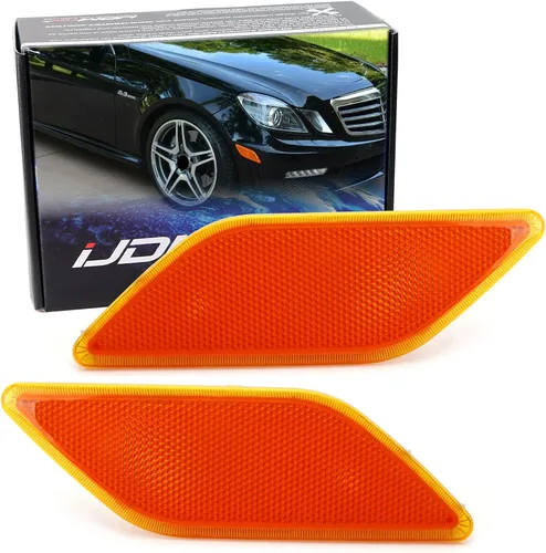 Vista 11 de iJDMTOY Euro OEM-Spec - Carcasas de lámpara de marcador lateral de parachoques delantero compatibles con Mercedes 2010-2013 W212 Clase E E300 E350
