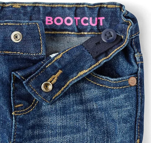 Vista 3 de The Childrens Place Baby Toddler Girls Basic Bootcut Jeans
