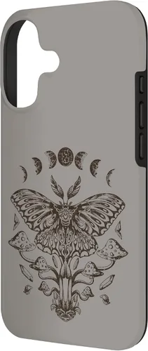 Vista 2 de Fairy Grunge Fairycore Aesthetic Goth Luna Moth Mushroom Case for iPhone 17