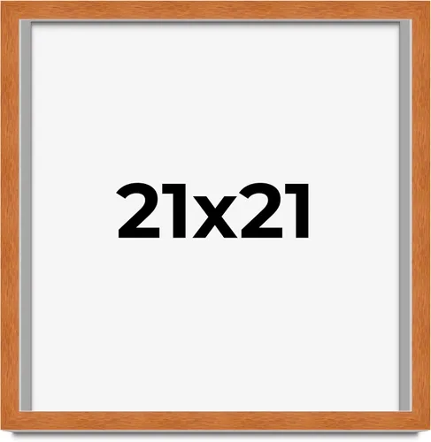 Vista 107 de Marco de 3 x 3 pulgadas de madera maciza de nuez y miel marrón con plexiglás acrílico UV, respaldo de tablero de espuma y accesorios para colgar