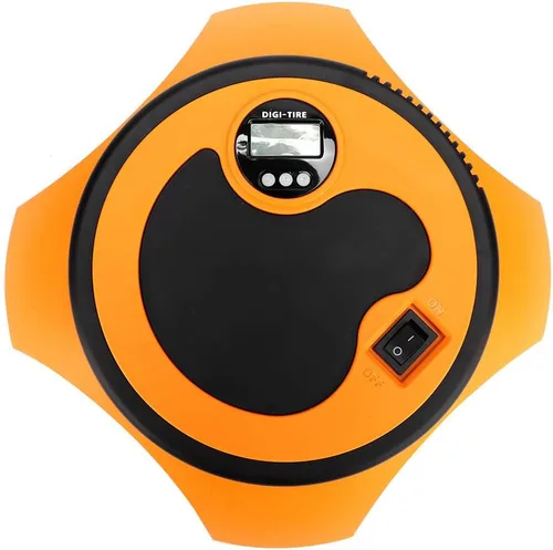 Vista 2 de Compresor de aire portátil de 12 V, bomba eléctrica de inflado de neumáticos con juego de antorcha, inflado rápido con función de memoria, flash