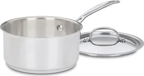Vista 10 de Cuisinart Cacerola de 1.5 Cuartos con Tapa, Colección Clásica de Utensilios de Cocina del Chef de Acero Inoxidable, 719-16 Plateado