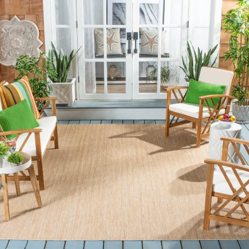 Vista 90 de Safavieh Colección Courtyard CY8022 Alfombra, 2 pies x 3 pulgadas x 5 pies, aguamarina y gris, impermeable, fácil de limpiar, sin pelusa
